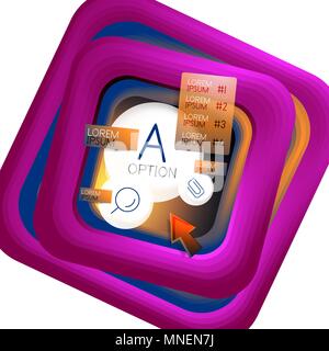 Drehende Wirbel quadratische Hintergrund, Farbe Rechtecke mit Stepping blending Effekt mit Probe Infografiken oder Slogan. Business Präsentation Vorlage. Vektor Zusammenfassung Hintergrund. Drehende Wirbel quadratische Hintergrund, Farbe Rechtecke mit Stepping blending Effekt mit Probe Infografiken oder Slogan. Business Präsentation Vorlage. Vektor Zusammenfassung Hintergrund mit 3d-Quadrat Effekt für Report Cover Design, Buch Front page Design, geometrische Poster, Business oder Party Flyer, Website oder Werbung Banner Stock Vektor