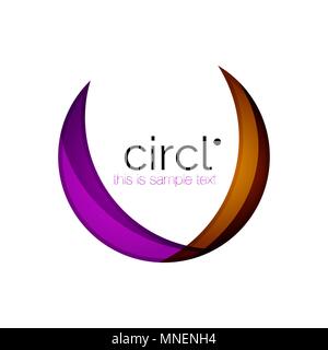 Reinigen Sie professionelle Bunter Kreis Business Icon. Reinigen Sie professionelle Bunter Kreis Business Icon. Vektor abstrakte Swirl Symbol Stock Vektor