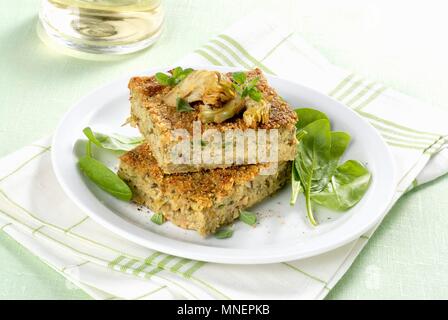 Polpettone di Patate (würzige Italienische Kartoffel Kuchen) Stockfoto