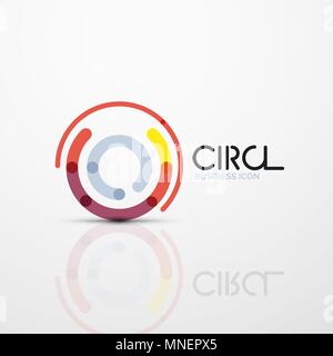 Abstrakte swirl Linien Symbol, Kreis logo Symbol. Abstrakte swirl Linien Symbol, Kreis logo Symbol. Vektor minimale lineare Design Stock Vektor
