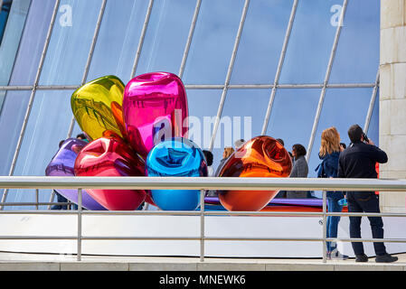 "Tulpen" von Jeff Koons, Guggenheim Museum, Bilbao, Vizcaya, Baskenland, Euskadi, Euskal Herria, Spanien, Europa Stockfoto