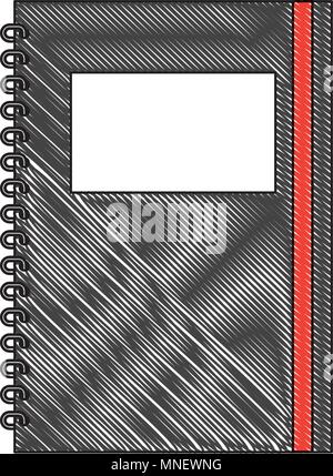 Notebook Spirale Versorgung Stationery Office Stock Vektor