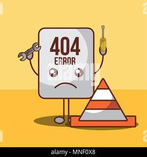 Fehler 404 Seite nicht gefunden Stock Vektor