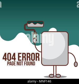 Fehler 404 Seite nicht gefunden Stock Vektor