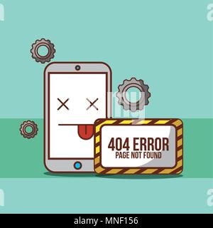 Fehler 404 Seite nicht gefunden Stock Vektor