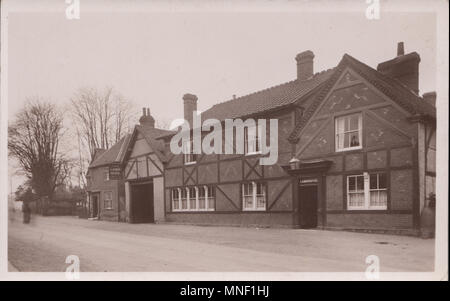 Vintage Foto des Lamm Hotel, Hartley Wintney, Hampshire, England, Großbritannien Stockfoto