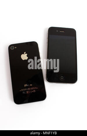 Iphone 4 und i-phone 4 s, Zwillinge smartphone, Redaktion Stockfoto