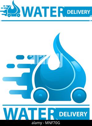 Wasser Lieferung Symbol Stock Vektor