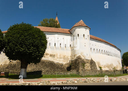Prejmer, Rumänien - 21. JULI 2017: Rumänien, Prejmer Festung oder Tartlau, gebaut von Teutonic Knights, Abwicklung der Siebenbürger Sachsen. Stockfoto