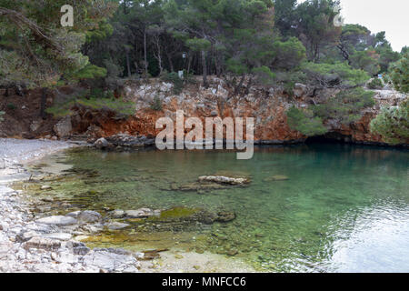 Das Tote Meer Pool auf der Insel Lokrum, in der Adria, Dubrovnik, Kroatien. Stockfoto