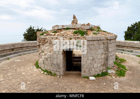 Die Ruinen von Fort Royal auf der Insel Lokrum, in der Adria, Dubrovnik, Kroatien. Stockfoto