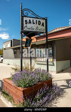 Salida Steamplant Theater & Event Center; Salida Kreativ & Historic District; Salida, Colorado, USA Stockfoto