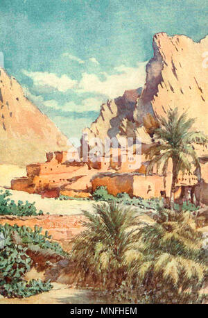 Das rote Dorf, El Kantara, Algerien, ca. 1906 Stockfoto