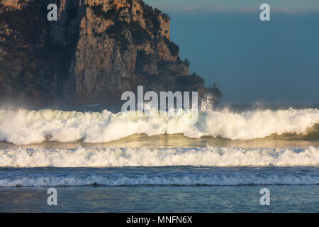 El Pescador Leuchtturm von La Salvé Strand, Laredo, Biscaya, Kantabrien, Spanien, Europa Stockfoto