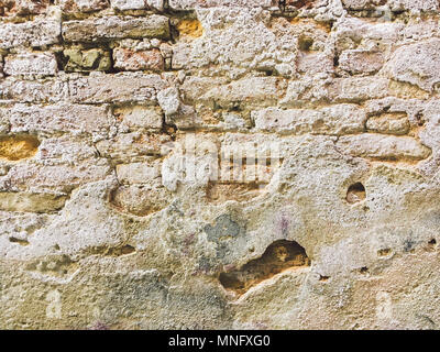 Alte Mauer Textur im städtischen Hintergrund Stockfoto