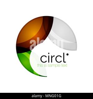 Reinigen Sie professionelle Bunter Kreis Business Icon. Reinigen Sie professionelle Bunter Kreis Business Icon. Vektor abstrakte Swirl Symbol Stock Vektor