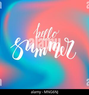 Hallo Sommercard Stock Vektor