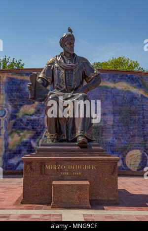 Statue von ulug Bek, Samarkand, Usbekistan Stockfoto