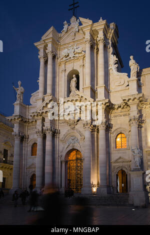 Kathedrale (Duomo) von Siracusa, Sizilien, Italien. Stockfoto