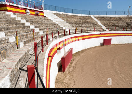 Die stierkampfarena in der Altstadt von Alcudia, Mallorca, Spanien Stockfoto