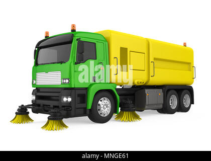 Street Sweeper Maschine isoliert Stockfoto