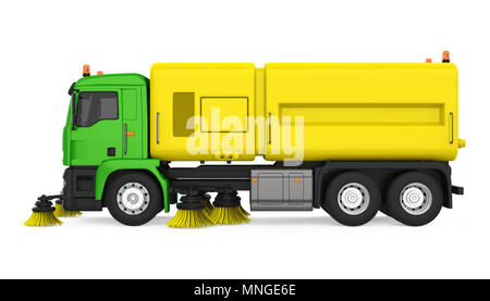 Street Sweeper Maschine isoliert Stockfoto