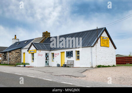 Kleines Geschäft in Durness, Sutherland Schottland Stockfoto