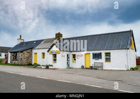 Kleines Geschäft in Durness, Sutherland Schottland Stockfoto