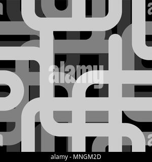 Lineares Muster Nahtlose. Linie abstrakt Hintergrund. Vector Illustration Stock Vektor
