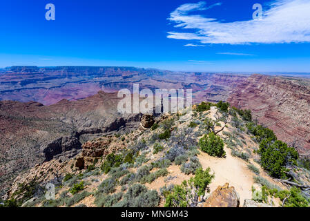 Tolle Aussicht auf den Desert View Wachtturm von Lipan Point im Grand Canyon, Arizona, USA Stockfoto