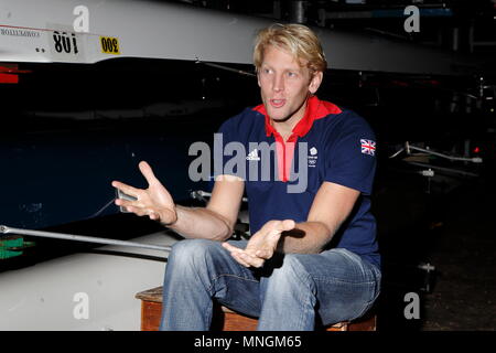 Andrew Triggs Hodge MBE - Doppel Olympiasieger und Weltmeister Rower. Newham, London vom 2. Oktober 2013 --- Bild von: © Paul Cunningham Stockfoto