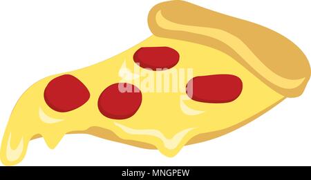 Vector Illustration von Pepperoni Pizza Stock Vektor