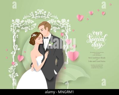 Abbildung: Braut und Bräutigam Stock Vektor