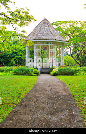 Der Musikpavillon am Singapore Botanic Gardens Stockfoto