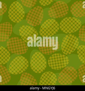 Ostern Eier. Tartan Ornament. Urlaub nahtlose Muster. Stilisierte Textur mit plaid Ornament. Traditionelle einfachen Hintergrund. Für Webseite Hintergrund, s Stock Vektor