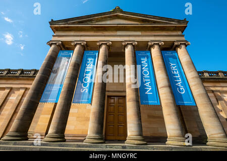 Äußere des Scottish National Gallery, Art Museum, auf dem Damm in Edinburgh, Schottland, Vereinigtes Königreich, UK. Stockfoto