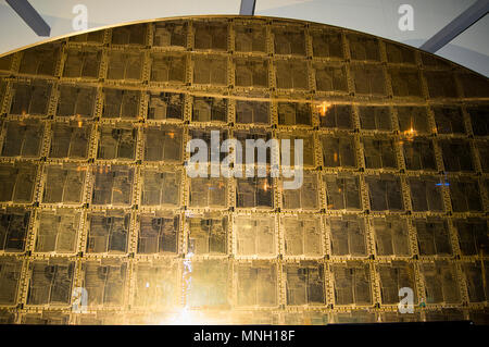 Eine große grafische Anzeige der elektronische gedruckte Schaltungen an der China Museum für Wissenschaft und Technologie in Peking, China. Stockfoto