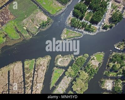 Peking, Peking, China. 17 Mai, 2018. Peking, China - Luftaufnahmen von Baiyangdian Scenic Area in Xiong" ein neuer Bereich, Baoding, nördlich der chinesischen Provinz Hebei. Credit: SIPA Asien/ZUMA Draht/Alamy leben Nachrichten Stockfoto