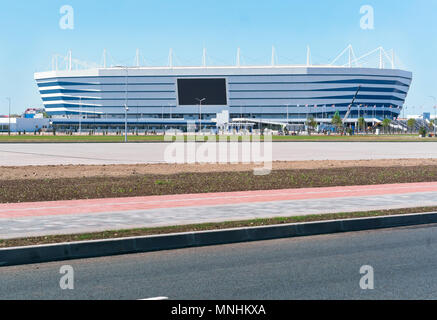 Sports Complex, Sportanlage, Fußball Stadion im Frühjahr, Russland, Kaliningrad, Mai 2018, World Cup Stockfoto