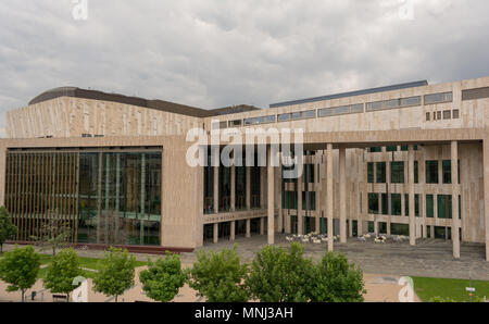 BUDAPEST, Ungarn - 27. MAI 2017: IContemporary Gebäude Palast der Künste (MUPA). MUPA ist die beliebteste Music Hall und kulturelle Zentrum in Budapest, o Stockfoto