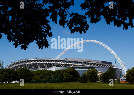 Einen allgemeinen Überblick über das Wembley Stadion, London. PRESS ASSOCIATION Foto. Bild Datum: Donnerstag, Mai 17, 2018. Siehe PA-Geschichte Fußball England. Photo Credit: John Walton/PA-Kabel. Einschränkungen: Nutzung unter FA Einschränkungen. Nur für den redaktionellen Gebrauch bestimmt. Kommerzielle Nutzung nur mit vorheriger schriftlicher Zustimmung der FA. Keine Bearbeitung außer zuschneiden. Stockfoto