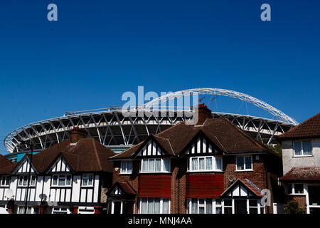 Einen allgemeinen Überblick über das Wembley Stadion, London. PRESS ASSOCIATION Foto. Bild Datum: Donnerstag, Mai 17, 2018. Siehe PA-Geschichte Fußball England. Photo Credit: John Walton/PA-Kabel. Einschränkungen: Nutzung unter FA Einschränkungen. Nur für den redaktionellen Gebrauch bestimmt. Kommerzielle Nutzung nur mit vorheriger schriftlicher Zustimmung der FA. Keine Bearbeitung außer zuschneiden. Stockfoto