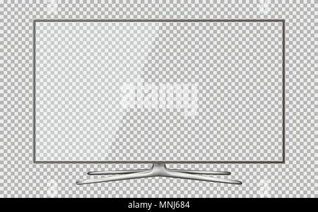 Realistische TV-Bildschirm. Smart TV mockup. Leere fernsehen Vorlage. Vector EPS 10. Stock Vektor