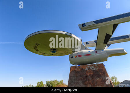 Vulcan's Alberta Starship FX 6-1995-A, Replik des Raumschiffs Enterprise und nach Vulcan's Flughafen Bezeichnung FX 6 genannt Stockfoto