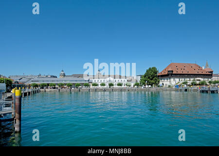 Panoramablick auf Konstanz Altstadt und Hafen, Deutschland Stockfoto