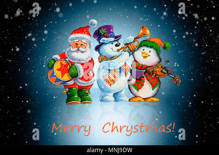 Schönen Gruß an Weihnachten Karte im Vintage Style. Stockfoto