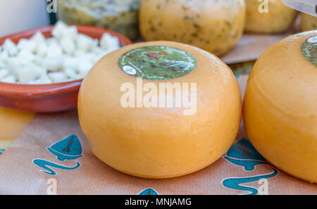 Amsterdam, Niederlande, 15. Mai 2018: die Holländischen Käse in Amsterdam Stockfoto