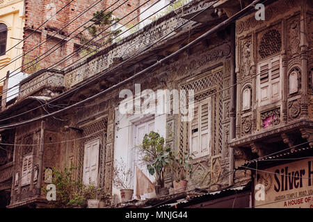 Stadt Udaipur, Rajasthan, Indien, 6. Februar 2018: Vintage Udaipur Stadt Architektur Stockfoto