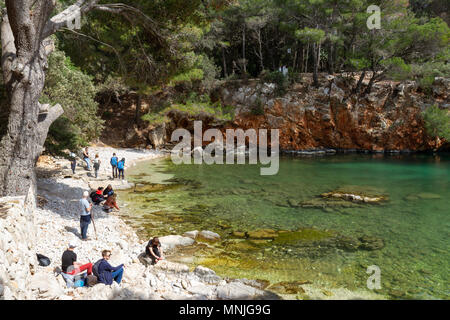 Das Tote Meer Pool auf der Insel Lokrum, in der Adria, Dubrovnik, Kroatien. Stockfoto