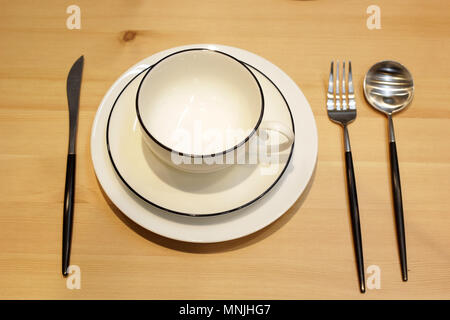 Innenarchitektur, Abendessen Homeboard Gedeck Stockfoto